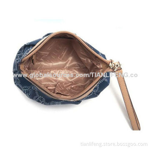 Cotton and PVC Cosmetic Bag for Travel